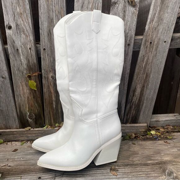 Madden Girl Arizona western Boot in Bone Paris size 6 - Picture 14 of 16